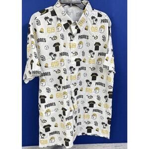 NWOT “619 Aloha” San Diego Padres Themed Button-Up Shirt size XL